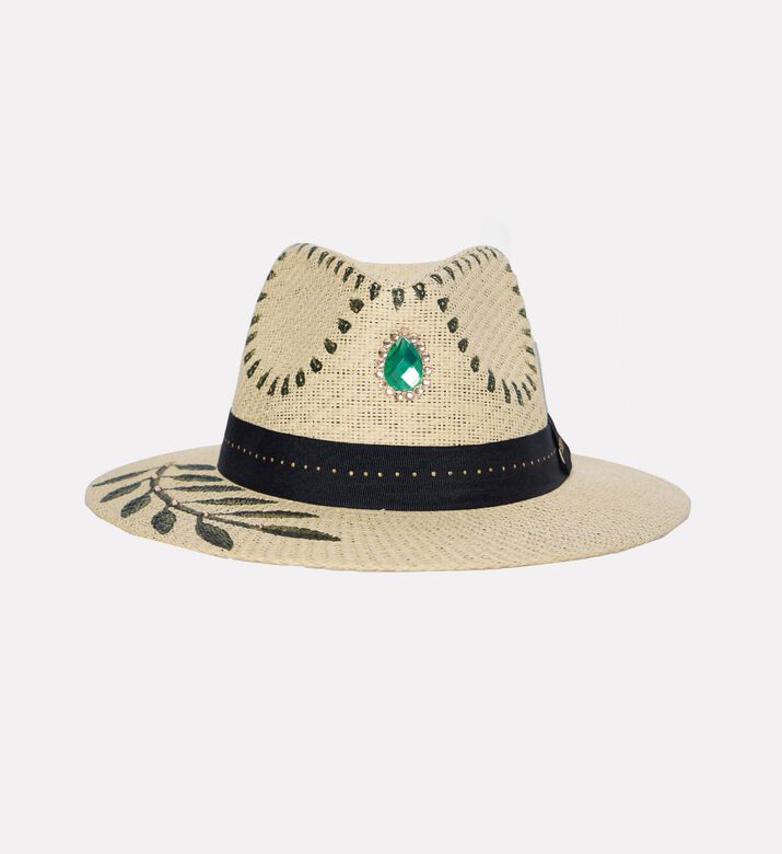 Sorena Botanical-inspired Design Straw Hat, Packshot View