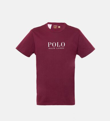 Cotton Polo-print Crewneck T-shit