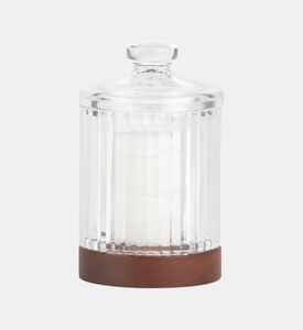 صندوق زجاجي بقاعدة خشبية