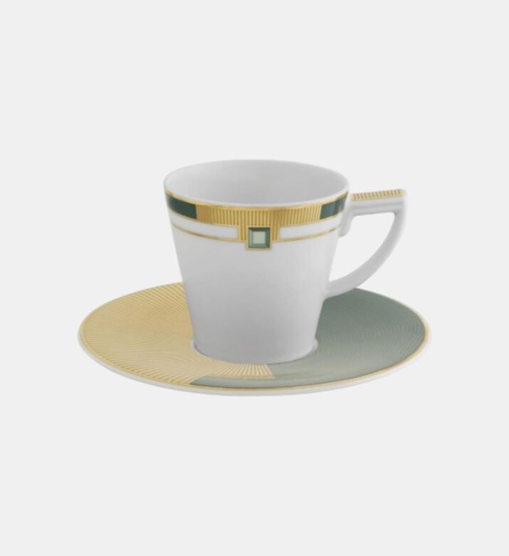 Emerald Saucer Espresso Cup Set