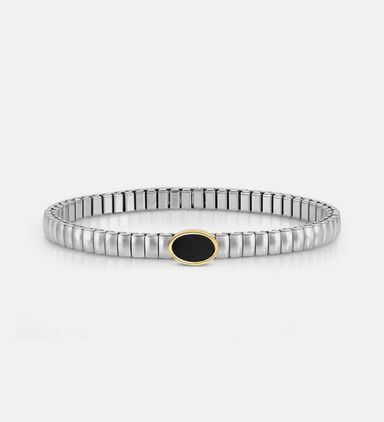 Oval Stone Stretch Stainless Steel Bracelet