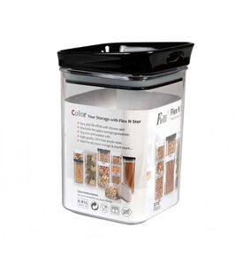 Home Deco and More Flex N Store Plastic Container, Clear, 910-ml, Packshot View