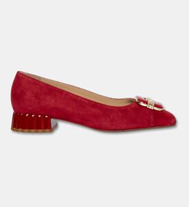 Baldinini Suede Block-heel Cap-toe Pumps, Packshot View