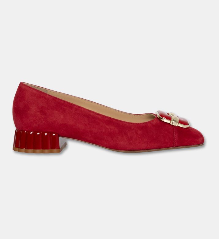 Baldinini Suede Block-heel Cap-toe Pumps, Packshot View
