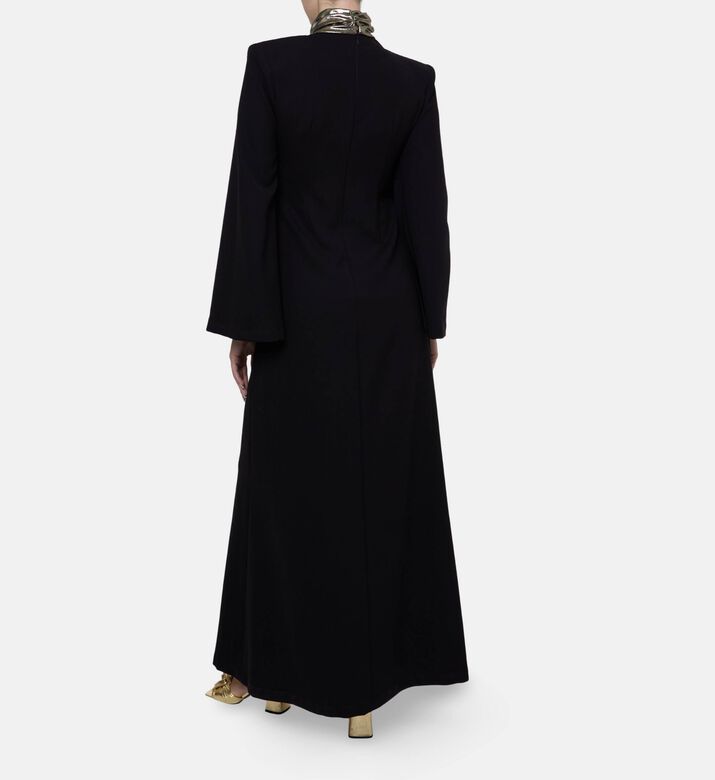 I Am The Company Leila Gold Sash-detail Abaya, Model View