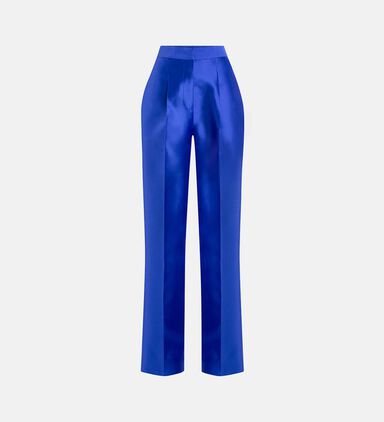 Mikado High-waisted Trousers