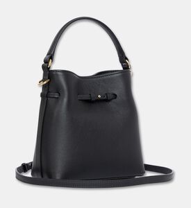 Strathberry Corda Smooth Leather Mini Bucket Bag, Black, Packshot View