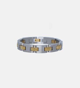 Stainless Steel Gold-details Bracelet