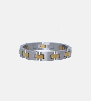 Stainless Steel Gold-details Bracelet