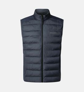 سترة منفوخة بدون أكمام وسحاب أمامي كامل