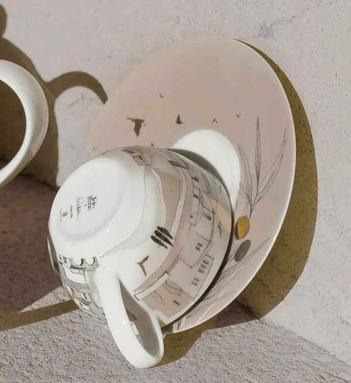 Silsal Porcelain Teacups Saucers S6, Packshot View