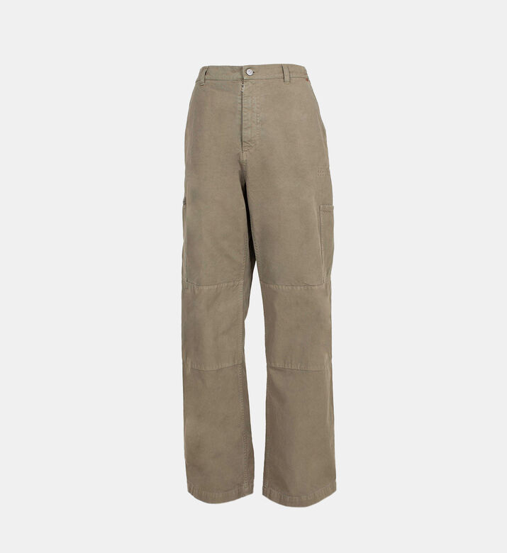 بنطال قطني واسع الساقين