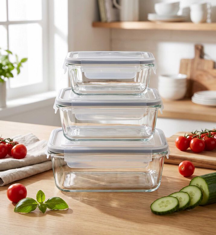 Home Deco and More Glass Storage Containers, Packshot View