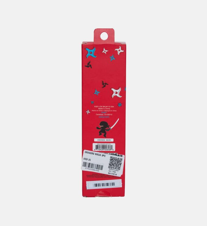 Ninja 3-piece Erasers Set Ninja 3-piece Erasers Set