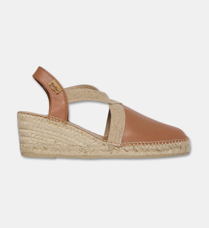 Toni Pons Tossa Metallic Leather Mid-wedge Closed-toe Espadrille, Light-brown, Eu-42, Packshot View