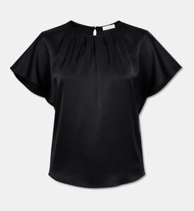 Isabel Marant Sakine Viscose Satin Short-sleeve Top, Packshot View
