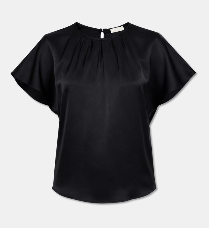 Isabel Marant Sakine Viscose Satin Short-sleeve Top, Packshot View