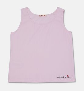Marni Logo-embroidered Tank Top, Pink, 8y, Packshot View