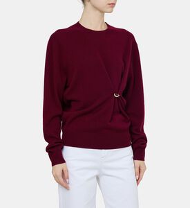 سترة إيلاريا صوف وكشمير بحلقة مجمعة