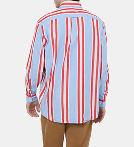 قميص بخطوط مختلطة بقصة عادية