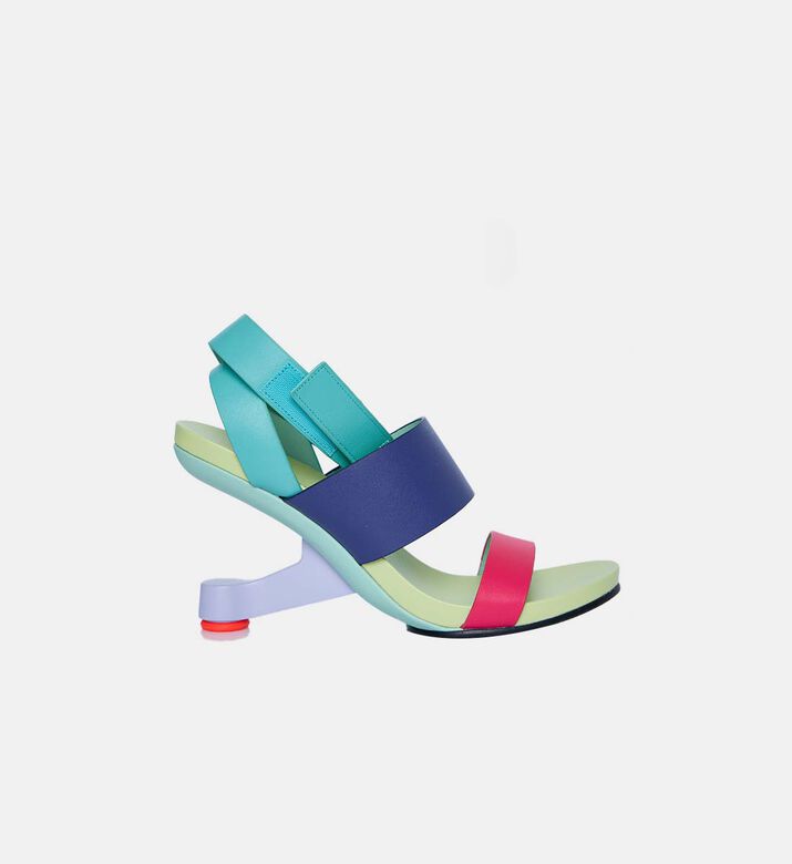 Multi-color Sculptural Heel Sandal