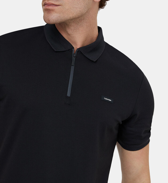 Thermo Tech Logo Collar Zip Polo