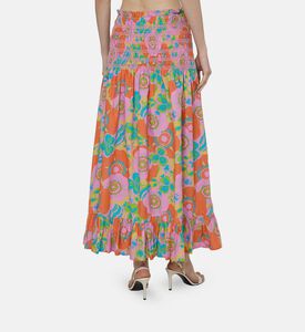 تنورة بطبعة أزهار على كاملها