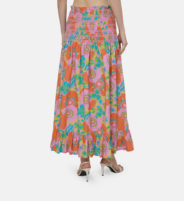 تنورة بطبعة أزهار على كاملها