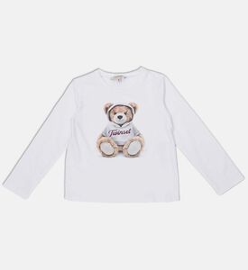 تيشيرت محبوك بطبعة دب تيدي