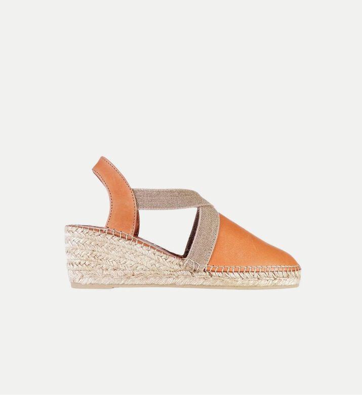 Toni Pons Tossa Metallic Leather Mid-wedge Closed-toe Espadrille, Light-brown, Eu-42, Packshot View