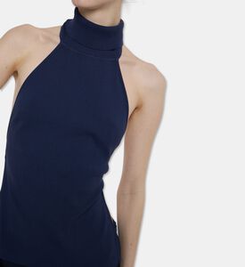 Cult Gaia Wake Knit Top, Dark-blue, L, Model View