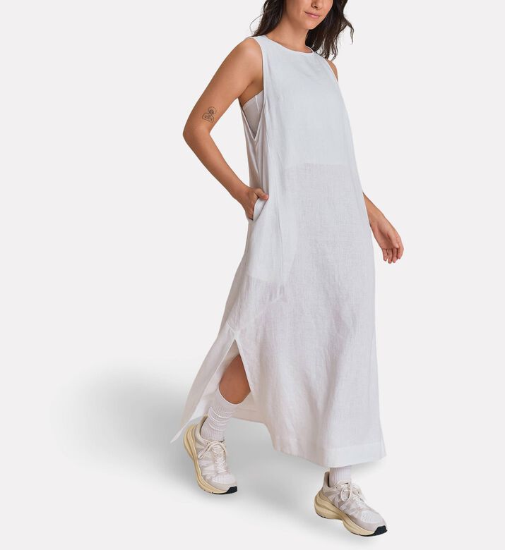 LIVE! Pure Linen Midi Dress, Model View