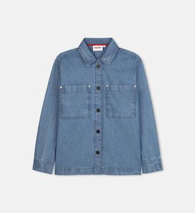 Cotton Long-sleeve Oversized Denim Shirt