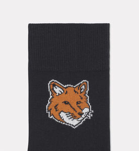 Maison Kitsune Fox-embroidery Elastic Band Socks, Black, 40-45, Packshot View
