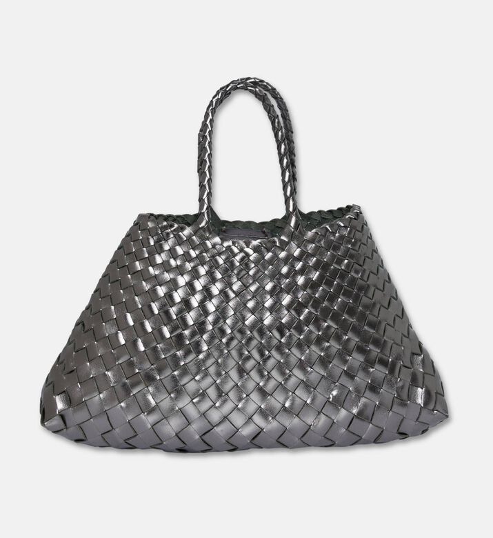 Dragon Diffusion Santa Croce Small Leather Bag, Grey, Packshot View