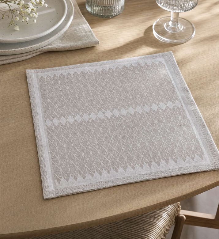 Jacquard Club Cotton Linen Napkin, Model View