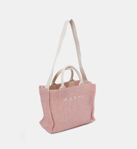 Raffia-effect Small Tote Bag Raffia-effect Small Tote Bag