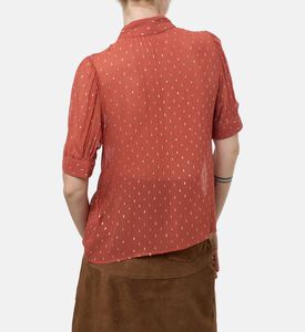 Ba and Sh All-over Print Short-sleeve Shirt, Brick, M, Model View