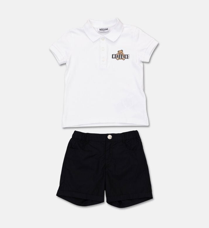 Moschino BKT Teddy Logo Graphic Polo Shirt, Packshot View