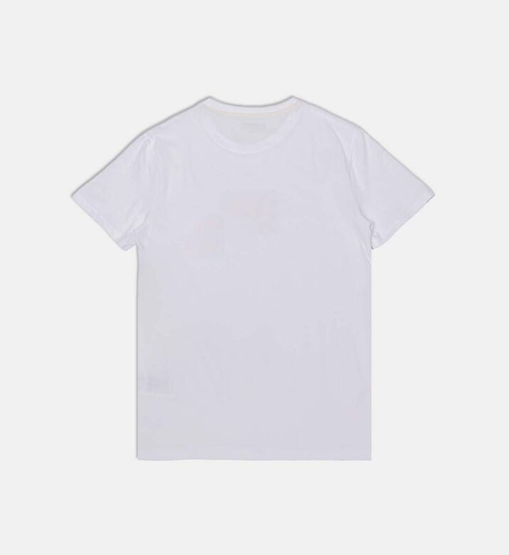 تيشيرت بحافة مستقيمة وطبعة شعار تيشيرت بحافة مستقيمة وطبعة شعار