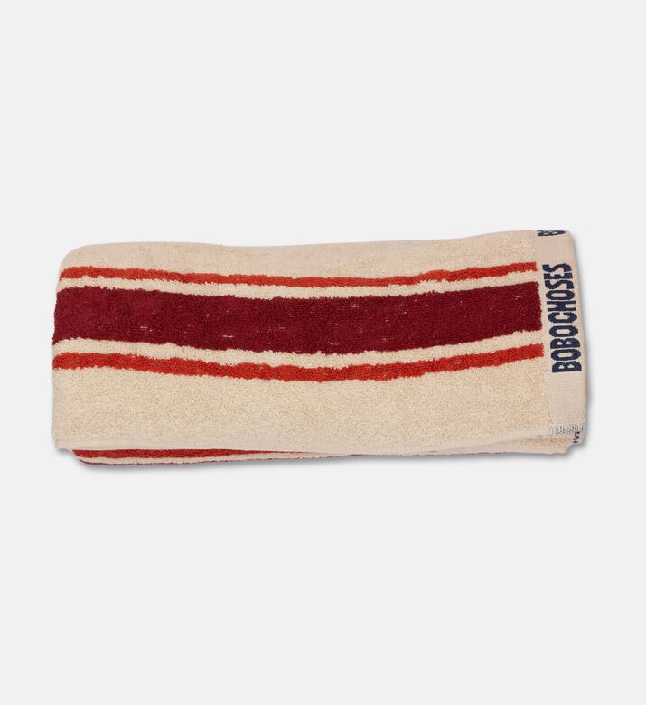 Bobo Choses Cotton Stripped Logo Towel, Packshot View