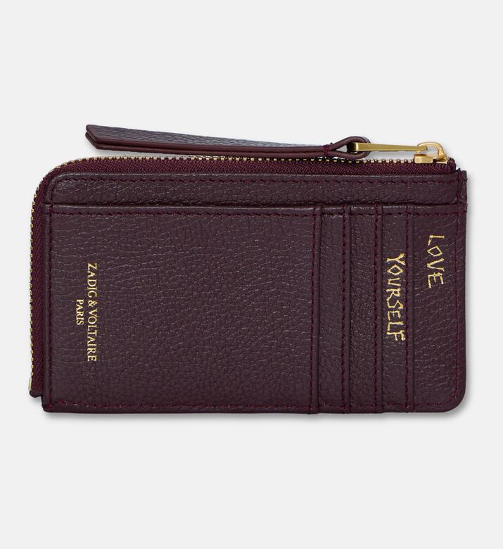 Zadig et Voltaire Leather Flap Pocket Card Holder, Packshot View