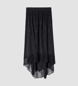Guitar Pattern Pure Silk Skirt