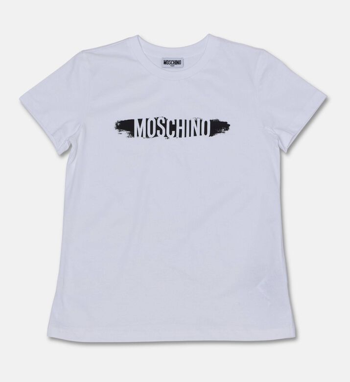 Moschino Kids Painted Logo Crewneck T-shirt, Packshot View