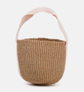 حقيبة باكت رافيا خشبية