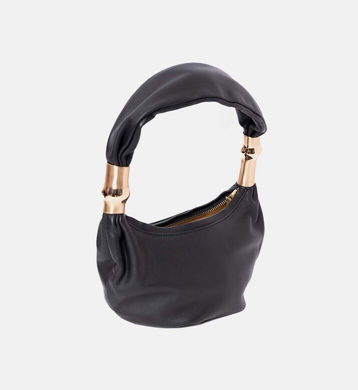 Mealea Embellished Slouchy Crescent Shoulder Bag