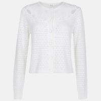 Pointelle Flower Buttons Waistcoat