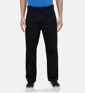 Karl Lagerfeld Relaxed-fit Tapered Chinos, Black, 30, Model View