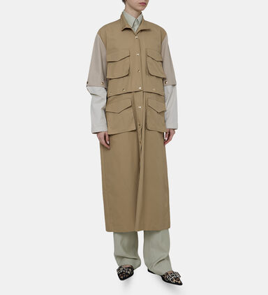 Alia Cotton Twill Cargo Trench