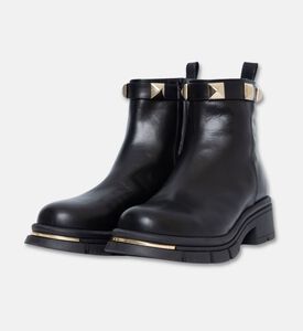 Albano Leather Studded Ankle Boots, Packshot View